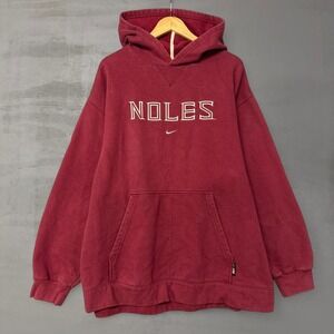 Vintage Nike Florida State FSU Noles Hoodie Center Swoosh Embroidered XXL